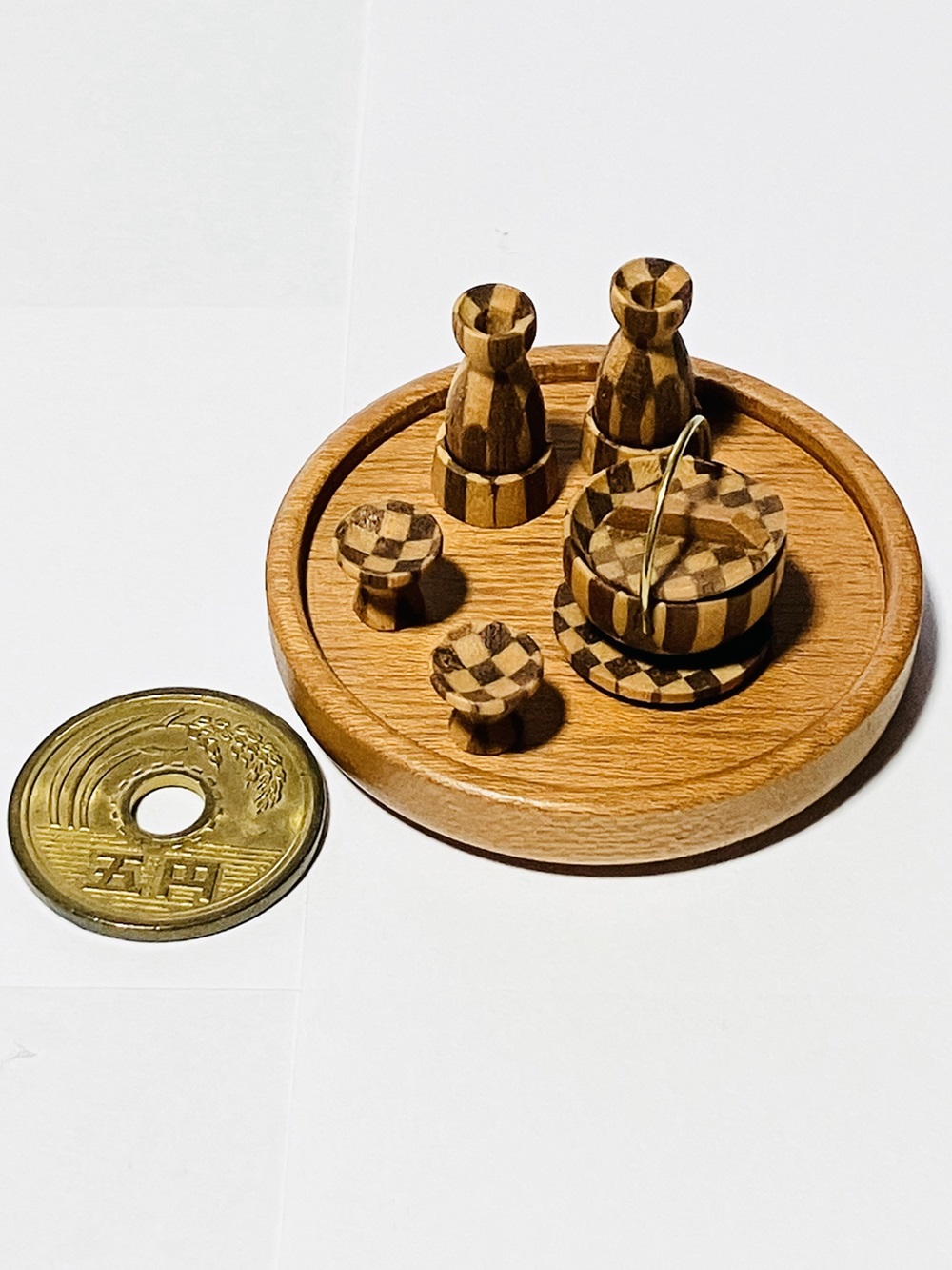 鍋とお酒セットの寄木細工